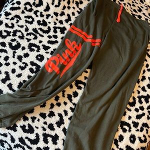 Victoria’s Secret Pink green/orange joggers